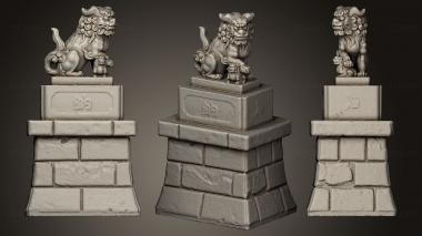 3D model Two Komainu 4 (STL)